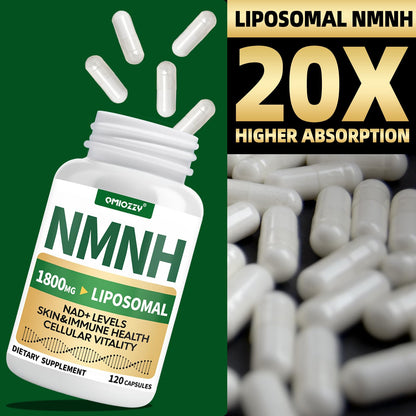 NMNH 1000mg NAD+ Support | Liposomal Resveratrol & NR | Vegan