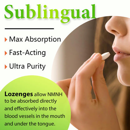 Sublingual NMNH 500mg NAD Supplement – 120 Servings for Anti-Aging, Energy & Immunity