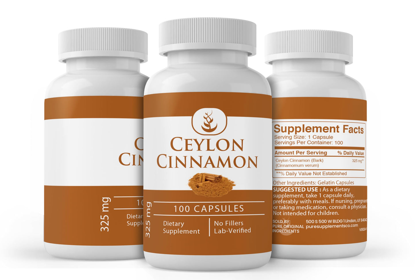 Pure Original Ceylon Cinnamon Capsules – Always Pure, Lab Verified
