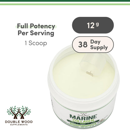 Marine Collagen Powder – Wild-Caught, Unflavored, Micronized (1 lb) | Double Wood
