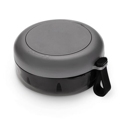 No-Leak Denture Case – Travel Denture Bath Box, Black | Strainer & Magnetic Mirror