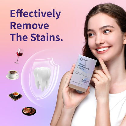 Coconut Whitening Strips – Enamel Safe, Non-Slip (18 Treatments)
