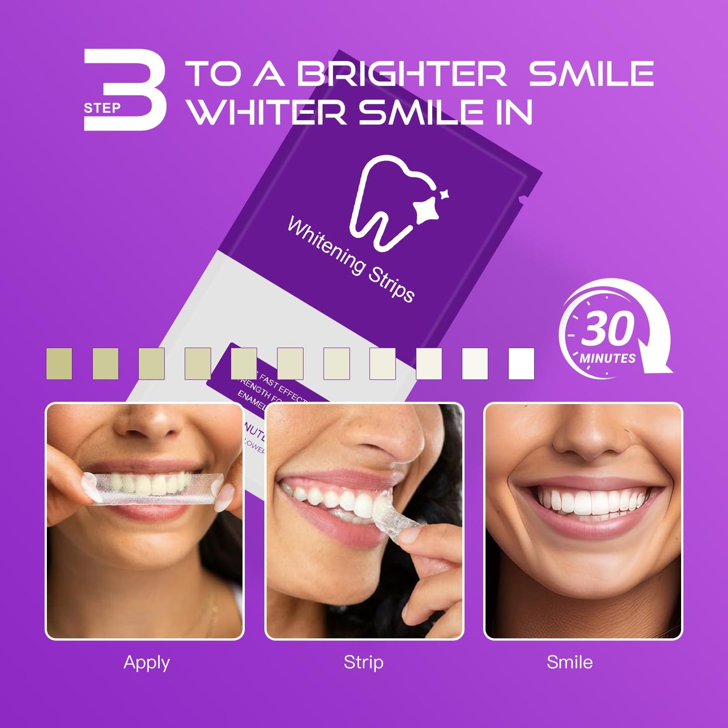Teeth Whitening Strips – Pack of 28, 14 Treatments – Safe for Enamel, Sensitivity-Free