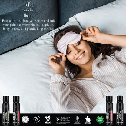 Organic Edible Massage Oil Set – 4 Travel-Size Bottles in Gift Box (Fractionated Coconut Oil)