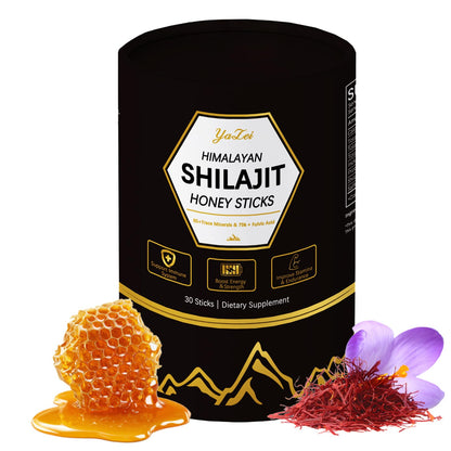 Himalayan Shilajit Honey Sticks – 30 Sticks, 75%+ Fulvic Acid, 85%+ Trace Minerals