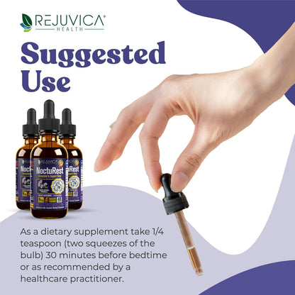 NoctuRest Natural Sleep-Aid | Liquid Formula with Melatonin, Valerian, Magnesium & L-Theanine