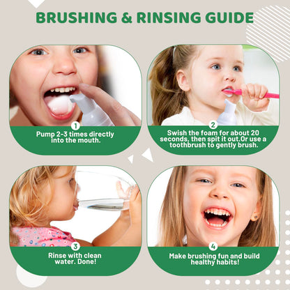 NOHOO Fluoride-Free Foam Toothpaste for Kids – Strawberry & Watermelon