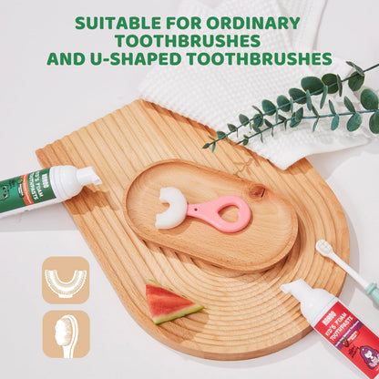 NOHOO Fluoride-Free Foam Toothpaste for Kids – Strawberry & Watermelon
