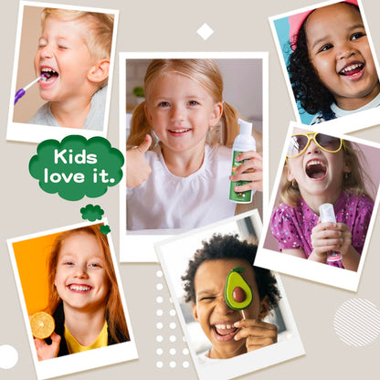 NOHOO Fluoride-Free Foam Toothpaste for Kids – 2 Strawberry + 2 Watermelon (60ml)