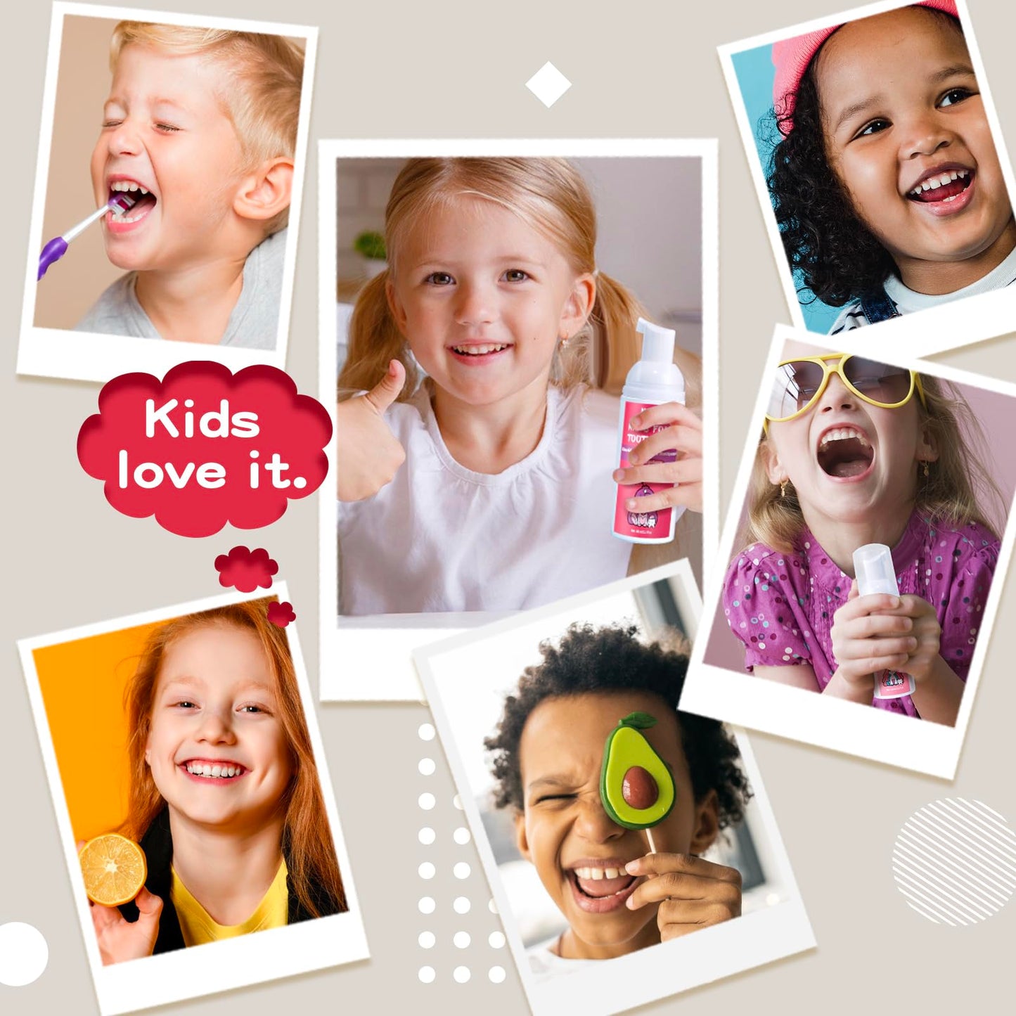 NOHOO Fluoride-Free Strawberry Foam Toothpaste for Kids (2-Pack) - Gentle Training Toothpaste