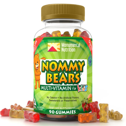 Nommy Bears Multivitamin Gummies - Gelatin-Free, Gluten-Free, Vegetarian