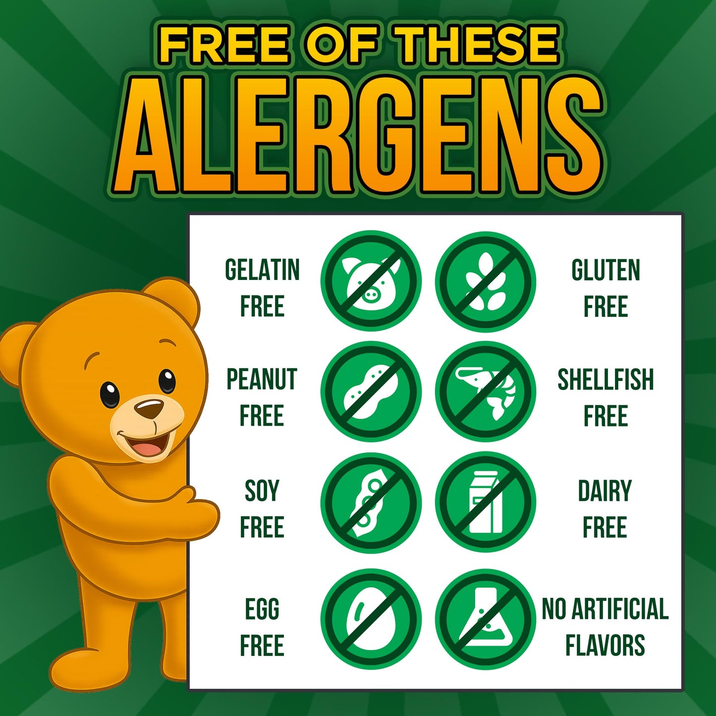 Nommy Bears Multivitamin Gummies - Gelatin-Free, Gluten-Free, Vegetarian