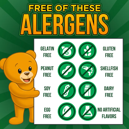 Nommy Bears Multivitamin Gummies - Gelatin-Free, Gluten-Free, Vegetarian