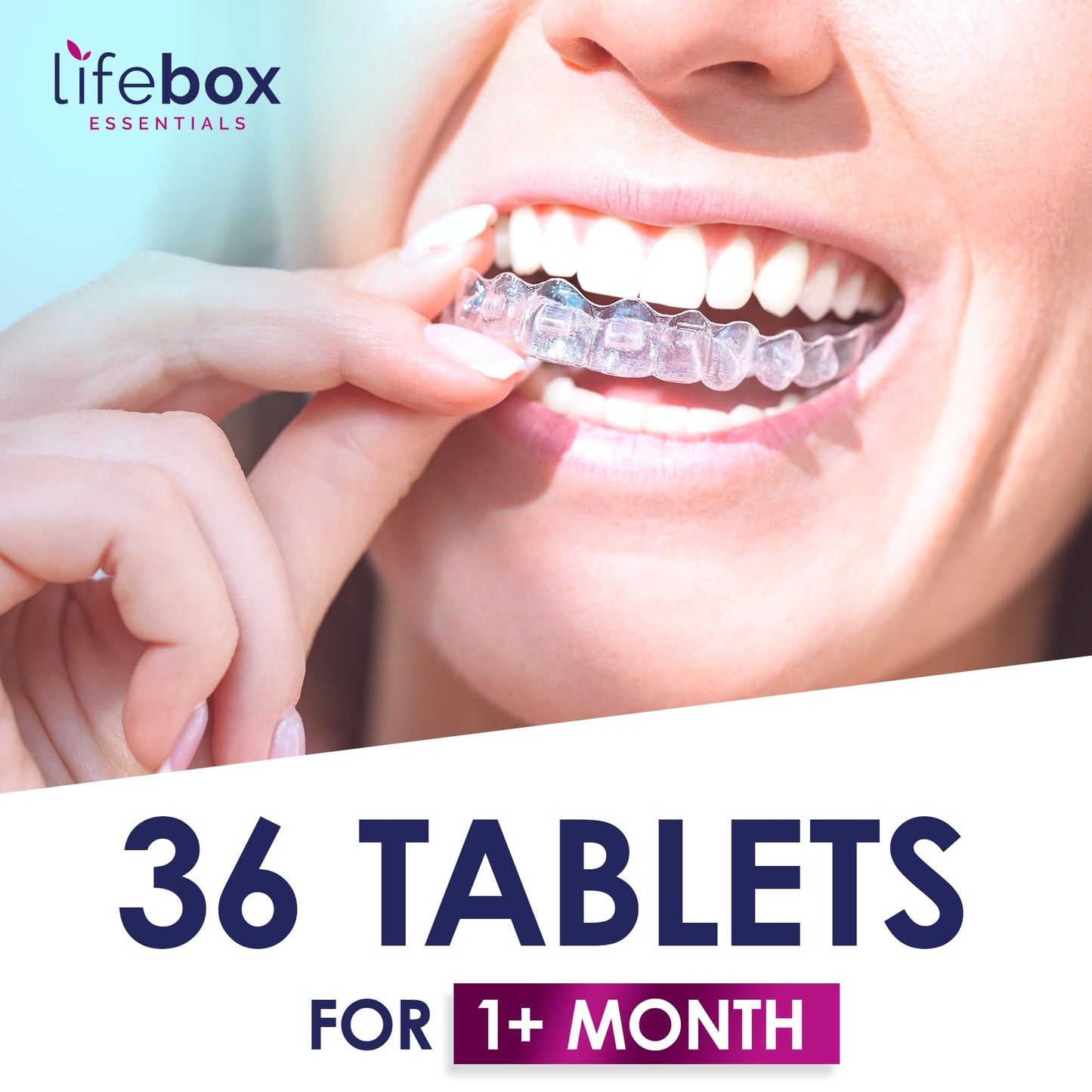 Retainer Cleaner Tablets - 36-Pack Denture & Aligner Cleaner (Mint Flavor)