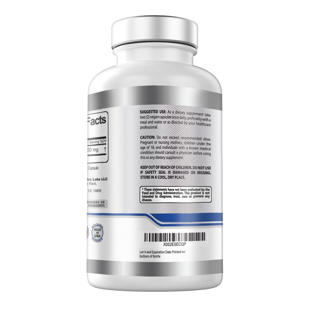 Alpha Lipoic Acid 600mg – 240 Vegan Capsules | Gluten Free, Non-GMO