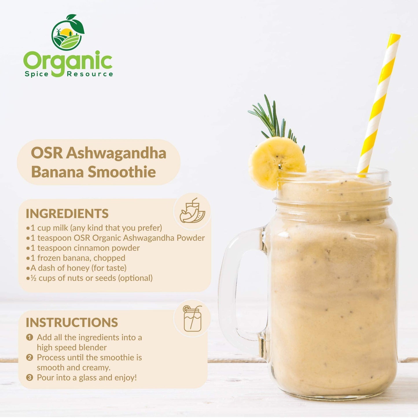 Organic Ashwagandha Root Powder - 1.10 lbs | Resealable Kraft Bag | Non-GMO | Indian Ginseng - SHOPOSR