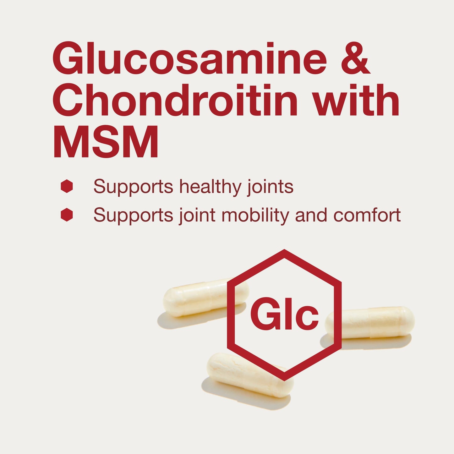 Protocol Glucosamine & Chondroitin with MSM - Joint Support (180 Veg Caps) - Non-GMO & Dairy Free