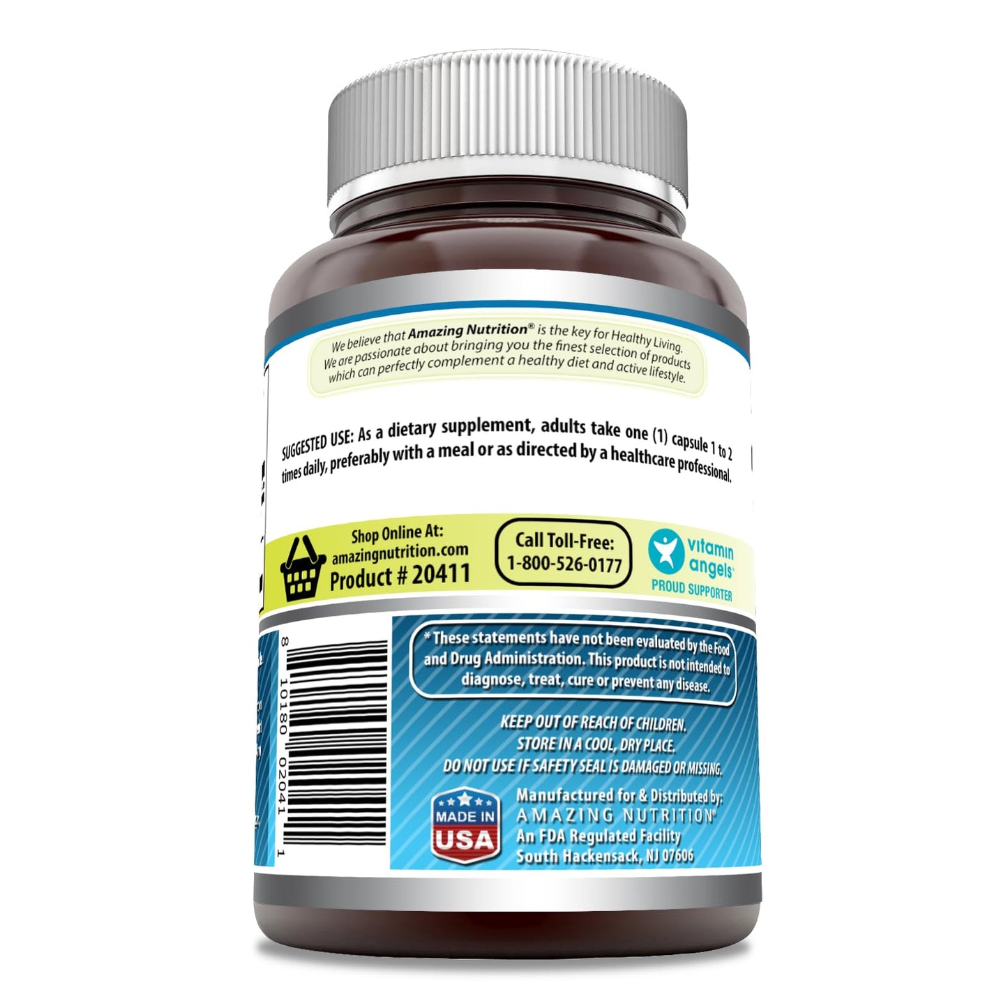 Amazing Formulas ALA/ALC 750 mg Capsules – Non-GMO, Gluten-Free, Made in USA (120 Count)
