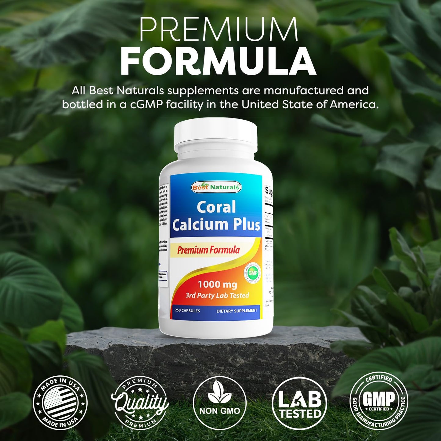 Best Naturals Coral Calcium Plus 1000 mg – 250 Capsules