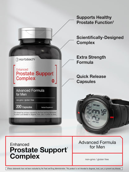 Horbaach Prostate Support for Men – 200 Capsules | Saw Palmetto, Pygeum & Nettle