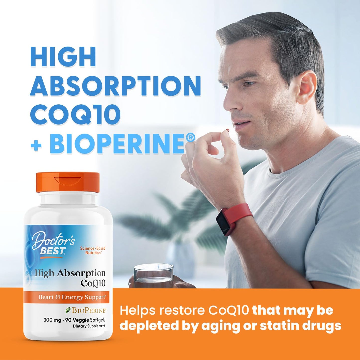 Doctor's Best High Absorption CoQ10 - Heart & Energy Support with Bioperine
