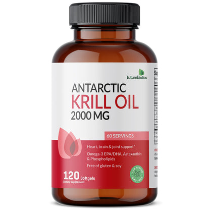 Futurebiotics Antarctic Krill Oil 2000mg with Astaxanthin – 120 Softgels | Lab-Tested, Non-GMO