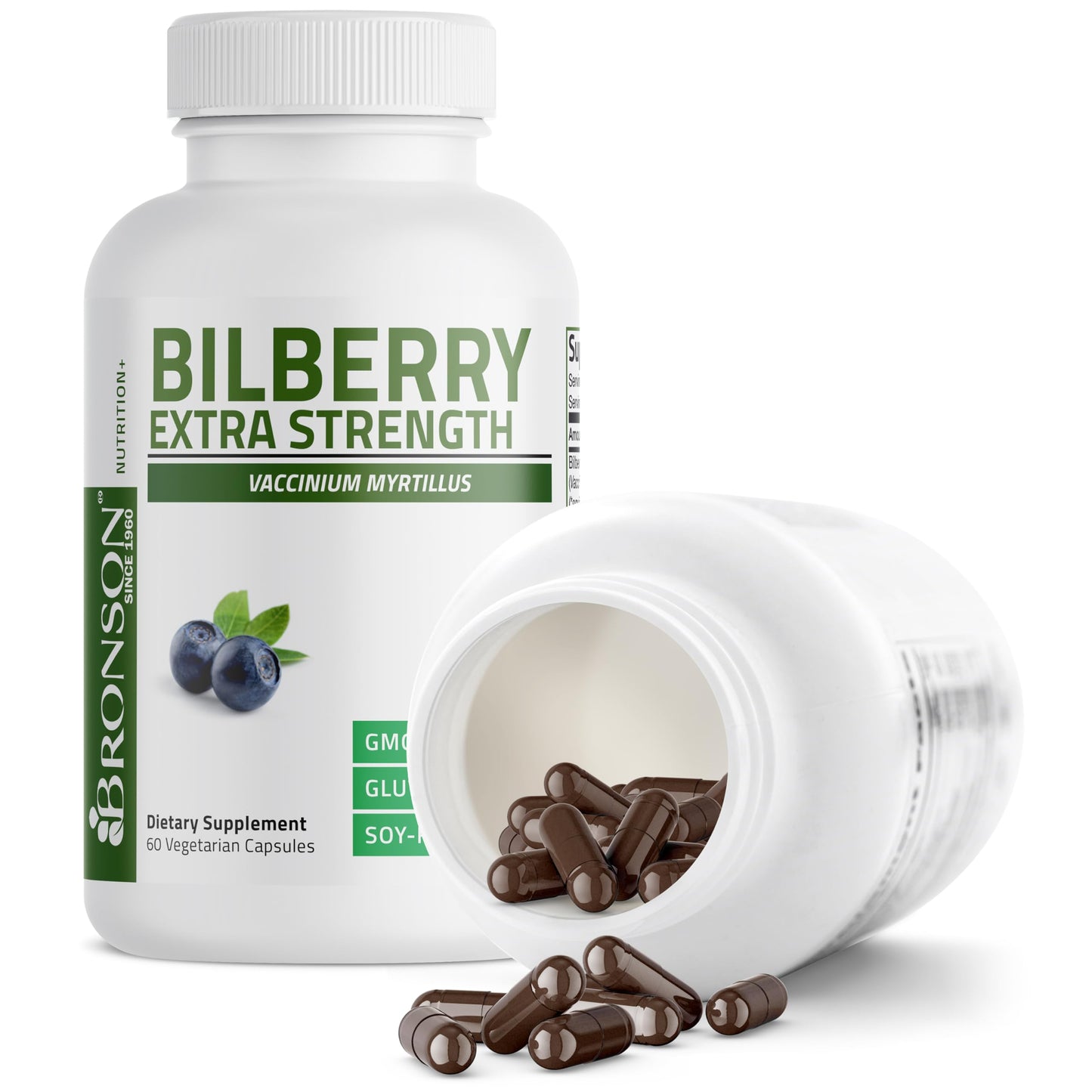 Bronson Bilberry Extra Strength 3000 mg – Eye Health & Vision Support (60 Veg Caps)