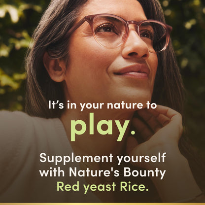 Nature's Bounty Red Yeast Rice 600mg - 250 Capsules | Non-GMO, Gluten Free
