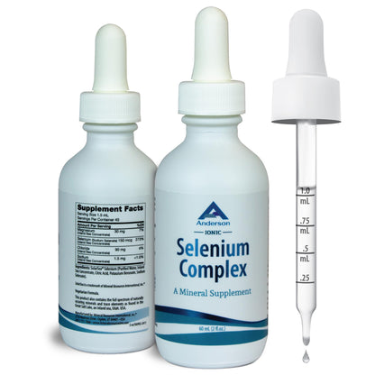 Anderson Ionic Selenium Complex – Liquid Selenium Drops for Thyroid & Immune Support | 2 fl oz, 40 Servings