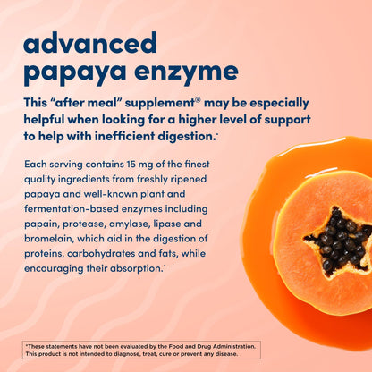 American Health Super Papaya Enzyme Plus - 180 Chewable Tablets | After-Meal Digestive Enzyme - Non-GMO - 60 Servings