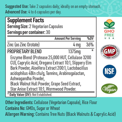 Liver Medic Candida Complex - Probiotic with Oregano Oil & Digestive Enzymes