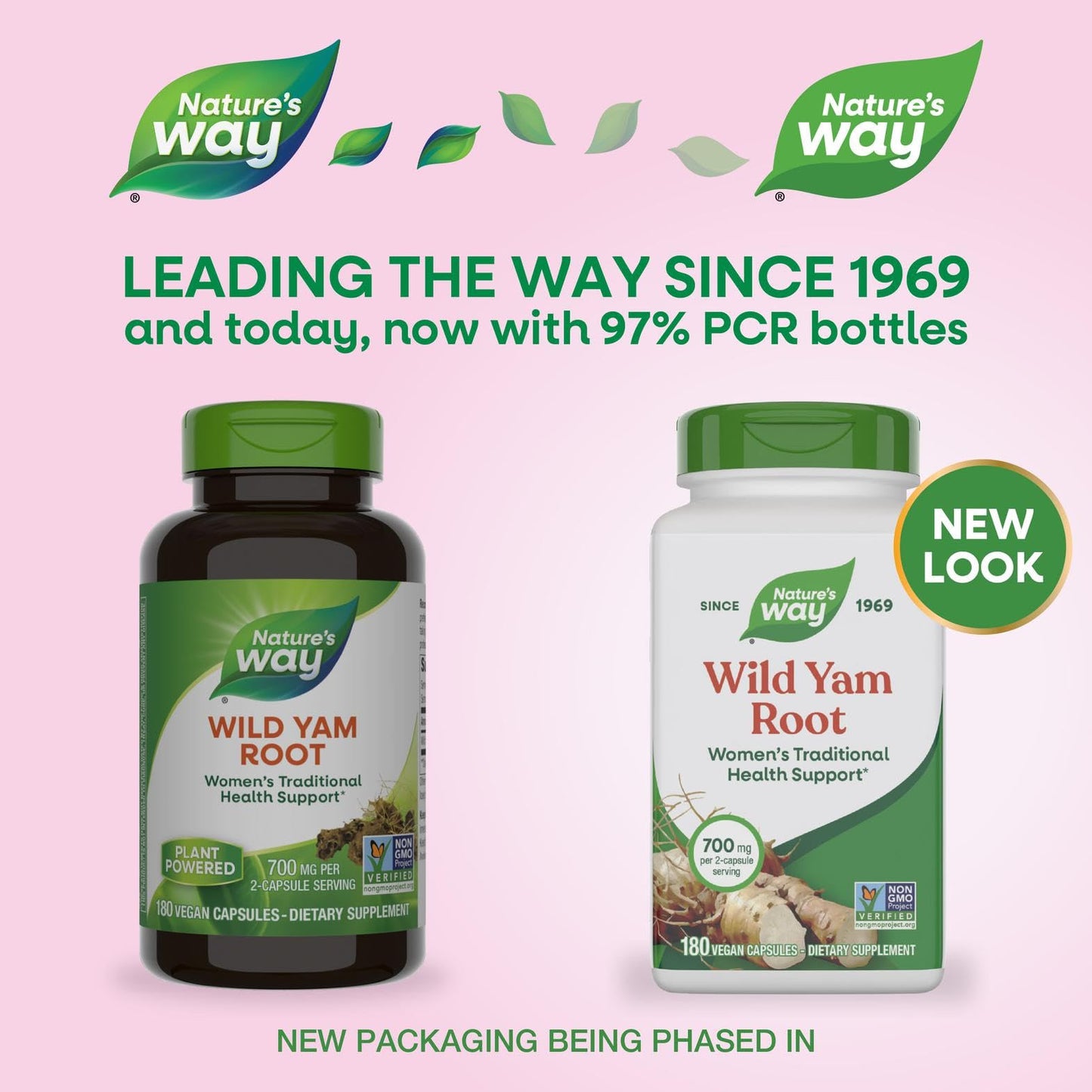 Nature's Way Wild Yam Root – Women's Health Support, 700 mg per 2-Capsule Serving, 180 Vegan Capsules