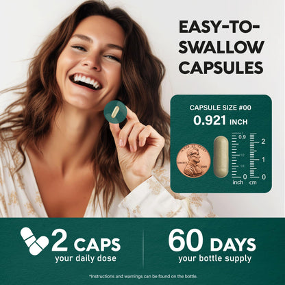 Lions Mane Capsules – Organic, Made in USA | 1200 mg, 25% Polysaccharides