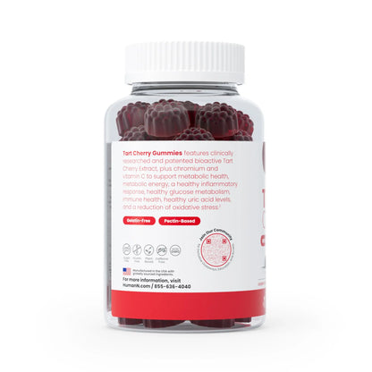 Humann Tart Cherry Gummies – NSF Certified Sport, Sugar-Free & Vegan BritishVita | Premium UK Vitamins & Wellness Supplements