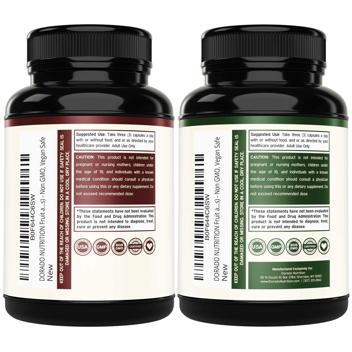 Fruit & Veggies Supplement (180 Capsules) – Non-GMO, Vegan, USA Made
