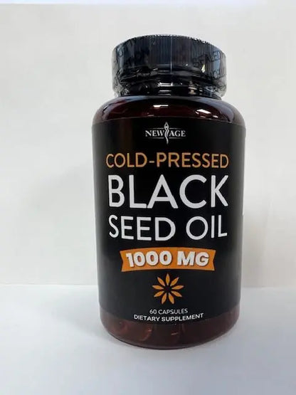 NEW AGE Black Seed Oil Softgel Capsules – Premium Cold-Pressed Nigella Sativa (Non-GMO, Vegetarian, 3 × 90) BritishVita | Premium UK Vitamins & Wellness Supplements