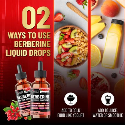 10in1 Berberine Liquid Drops – Heart Health Support | 1 oz, 1 Month