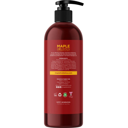 Relaxing Massage Oil for Therapy | Lavender, Ylang Ylang, Orange & Geranium – Vegan & Gluten Free