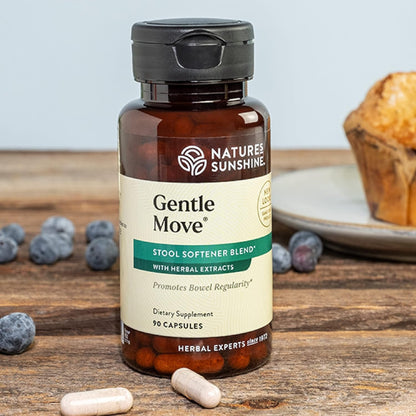 Nature's Sunshine Gentle Move - Daily Digestive Support & Natural Constipation Relief, 90 Capsules