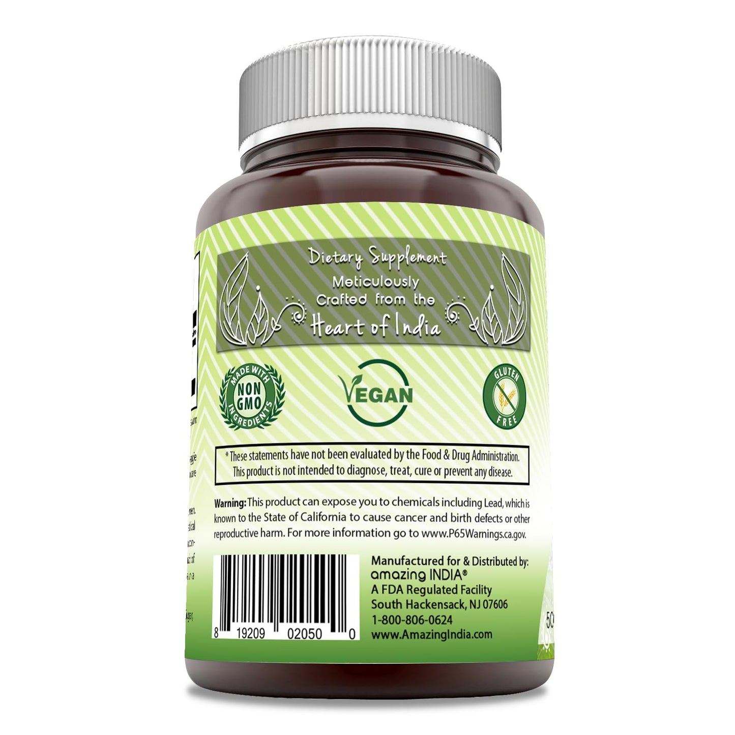Amazing India Shatavari Supplement – 500 Mg per Serving, 120 Veggie Capsules, Non-GMO, Gluten-Free, Made in USA
