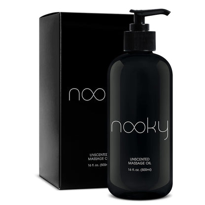 Nooky Massage Oil with Fractionated Coconut Oil – Unscented, 16 oz