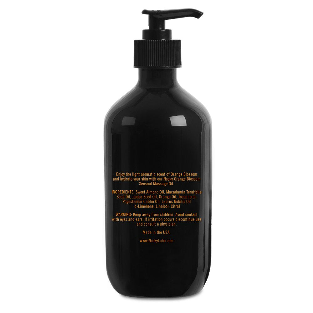 Nooky Orange Blossom Massage Oil with Jojoba & Essential Oils – 16 oz