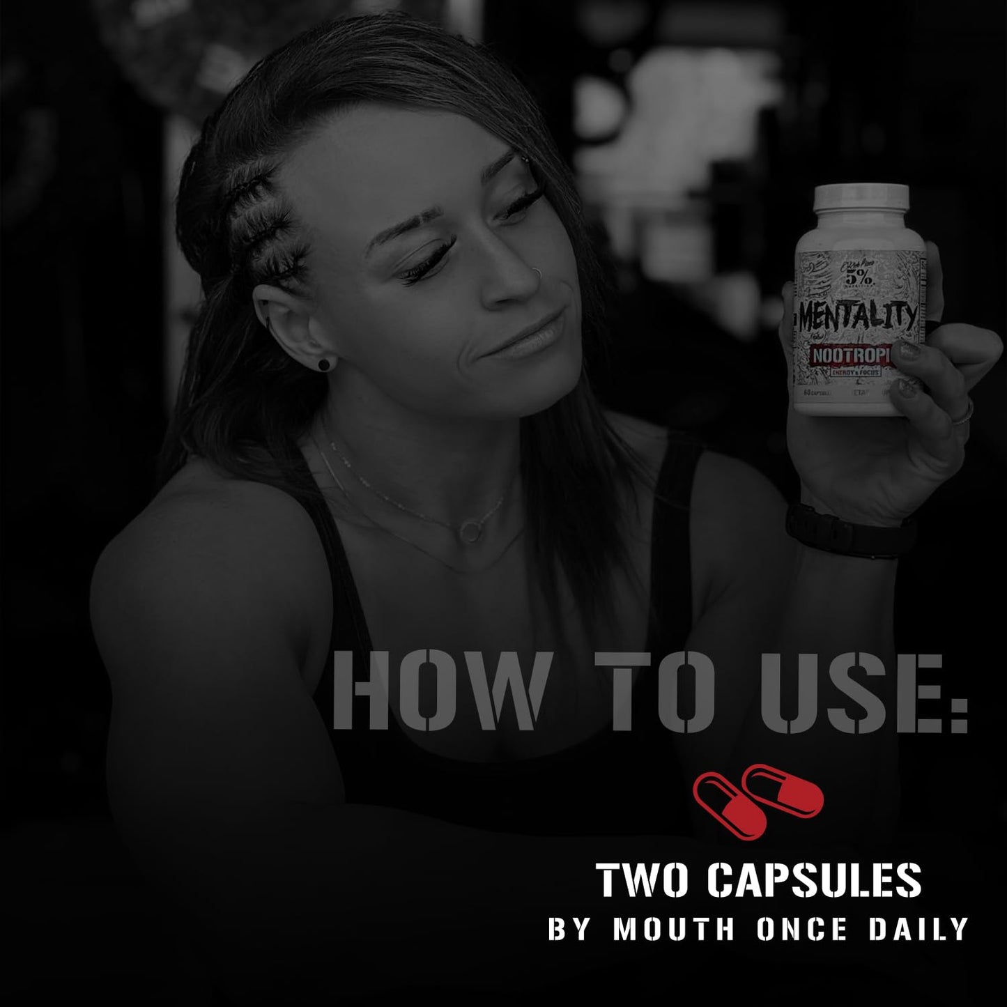 5% Nutrition Rich Piana Mentality Nootropic Blend – Brain Booster (60 Capsules)