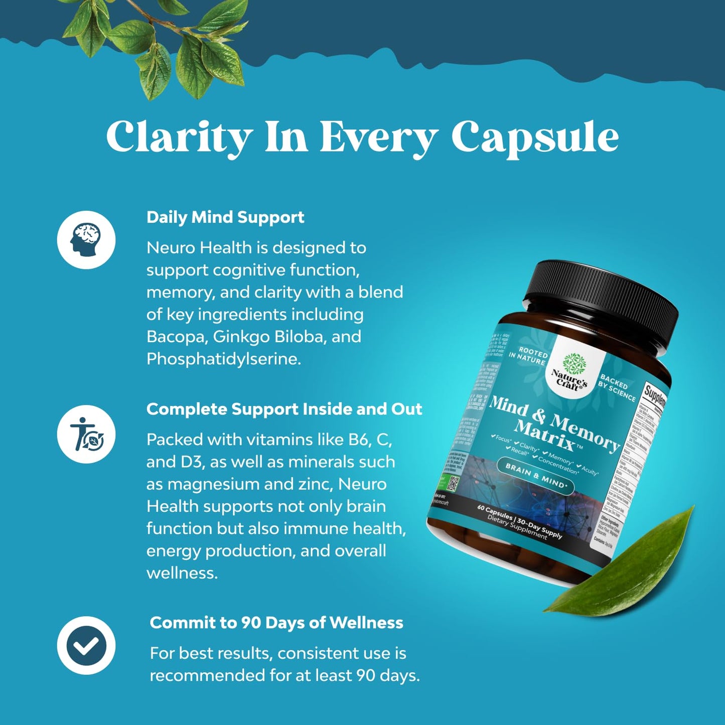 Nootropic Brain Supplement for Memory & Focus – Mental Clarity