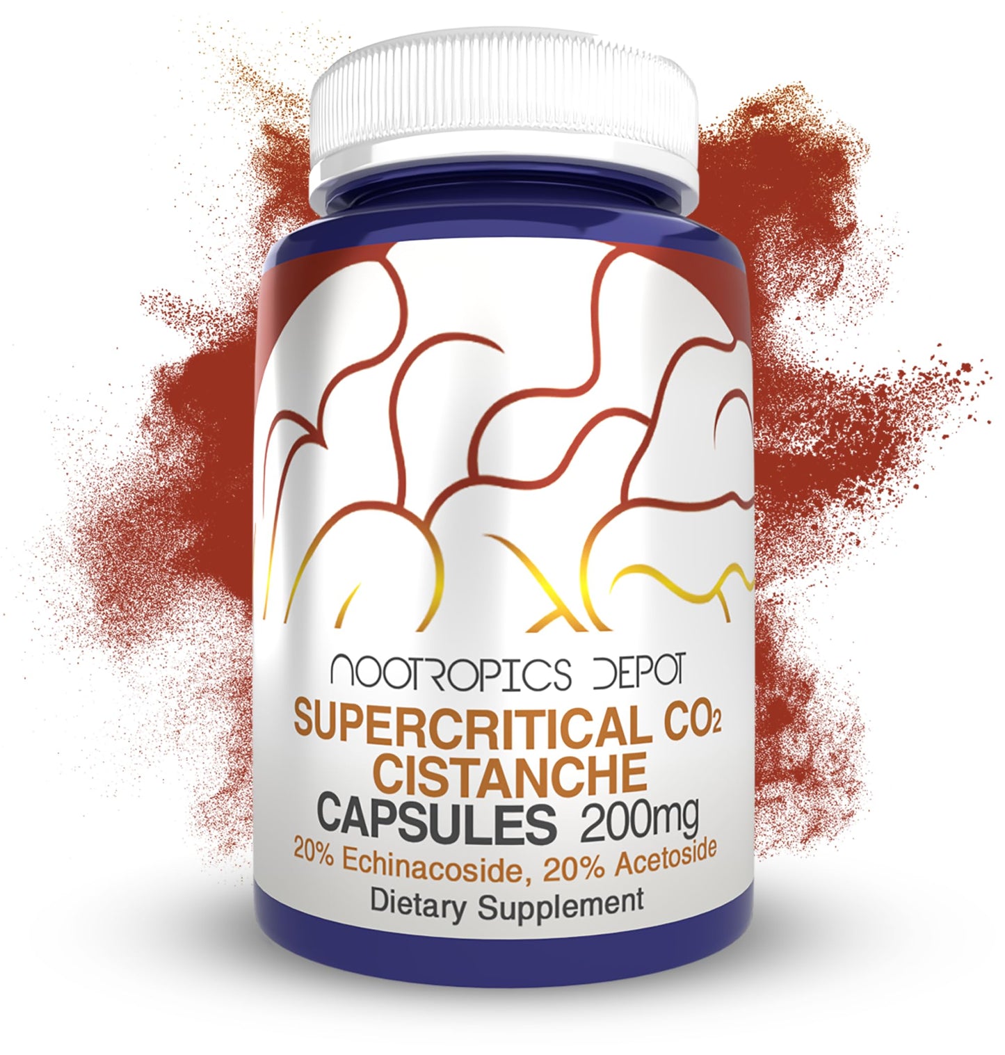 Nootropics Depot Cistanche Supercritical CO2 Extract Capsules – 60 Count | 20% Echinacoside + 20% Verbascoside