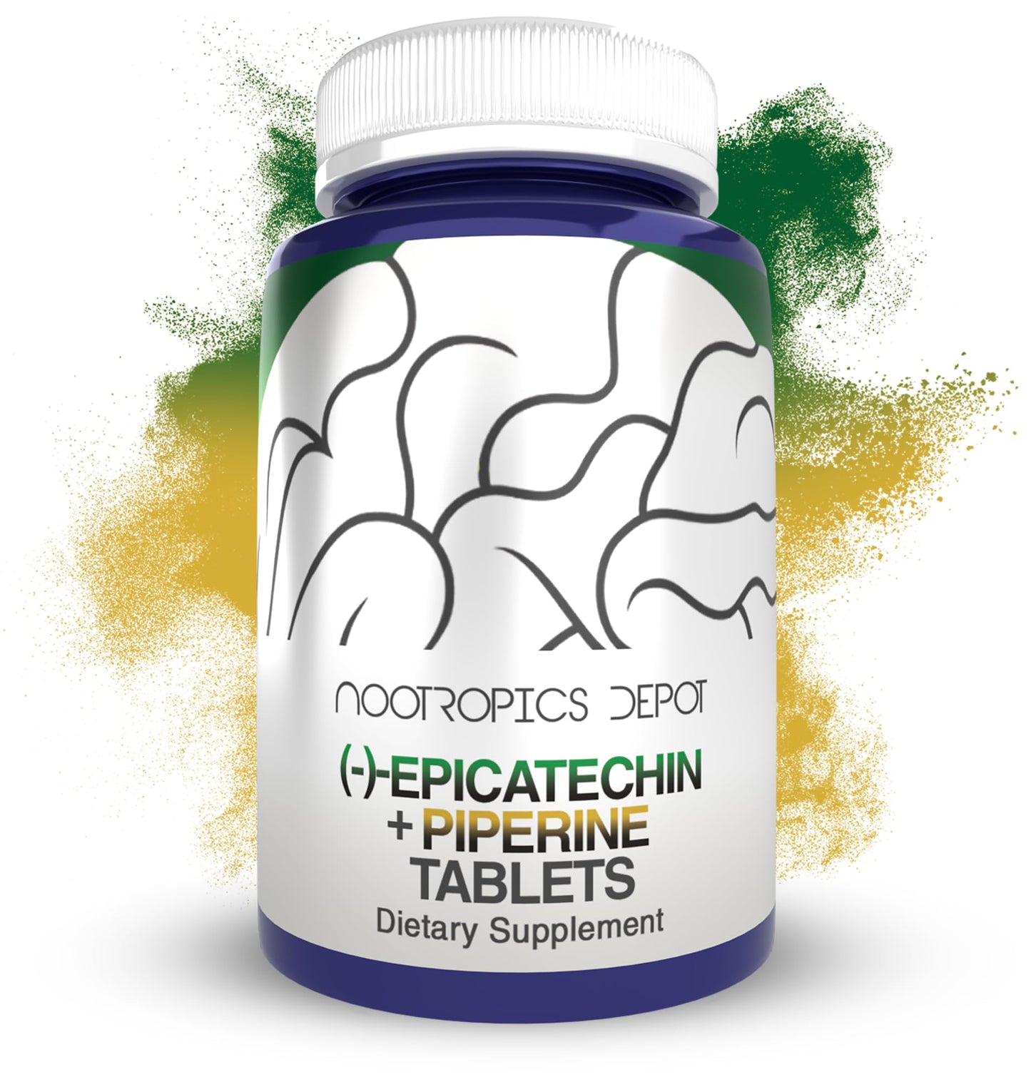 Epicatechin Tablets 200mg with Piperine – Nootropics Depot | Green Tea Extract | 30 Count
