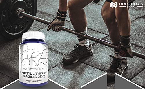 N-Acetyl L-Tyrosine (NALT) Capsules 350mg – 120 Count | Amino Acid Supplement | Nootropics Depot