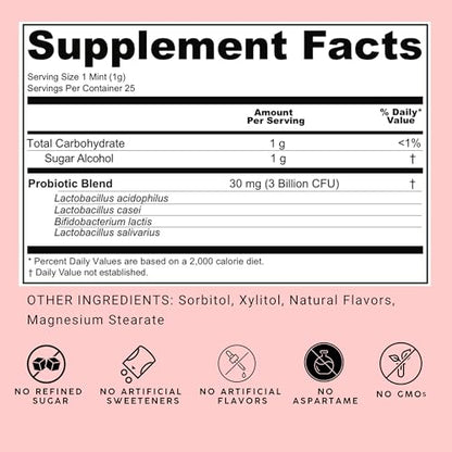 NOOZ Probiotic Mints – Gut & Oral Health Support | Spicy Cinnamon, Sugar-Free