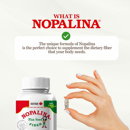 Nopalina Flax Seed Capsules 240 Capsules – Digestive Health & Fiber Support