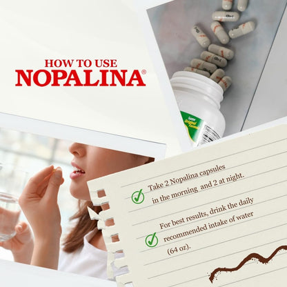 Nopalina Flax Seed Capsules 240 Capsules – Digestive Health & Fiber Support